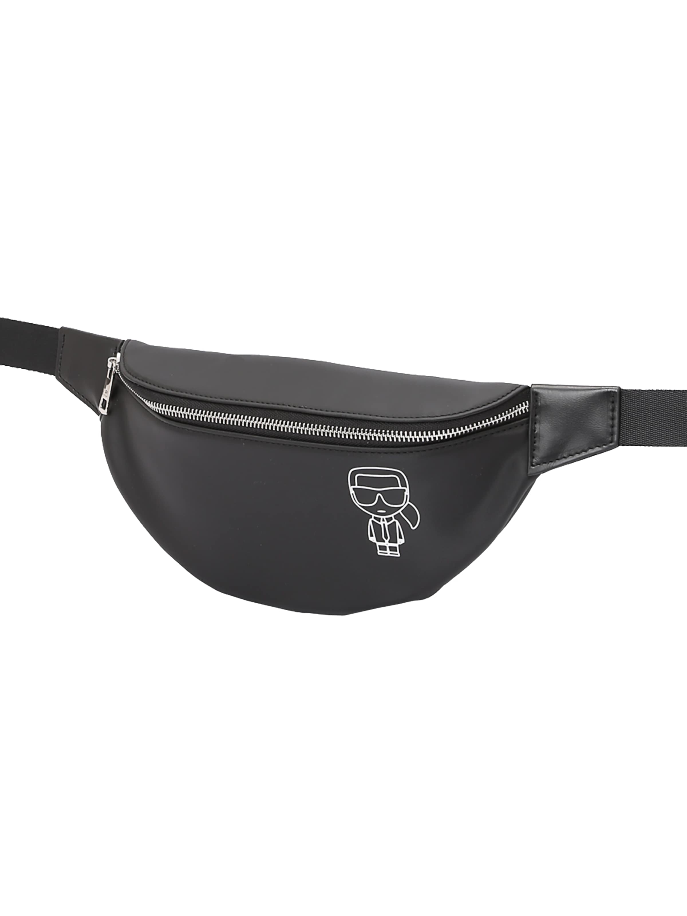 Karl Lagerfeld - Bolsa de cintura em preto: lateral