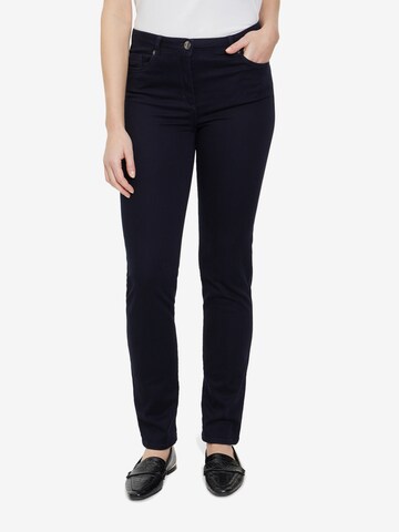 Betty Barclay Slimfit Broek in Blauw: voorkant