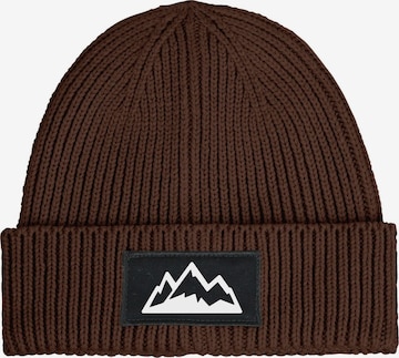 Neverless Beanie 'Mountain' in Brown: front