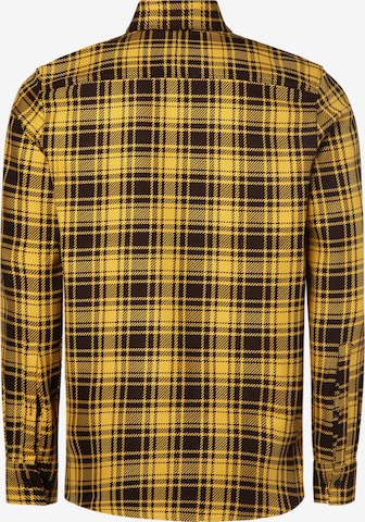 HUGO Regular fit Button Up Shirt 'Ermann' in Yellow