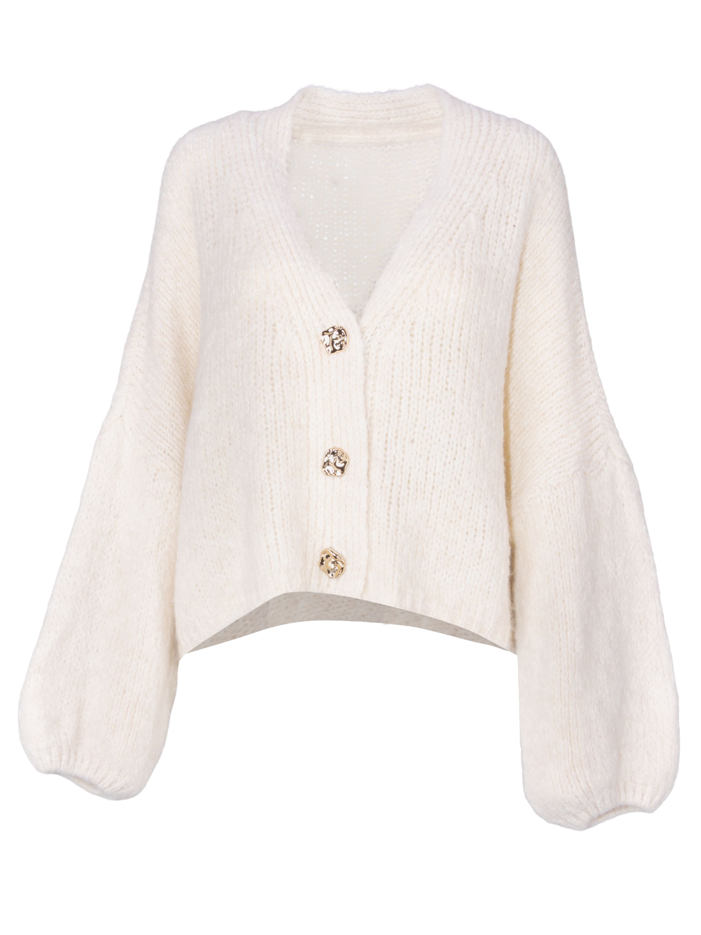 Cardigan oversize 'Jojo' Seasons of April en beige : devant