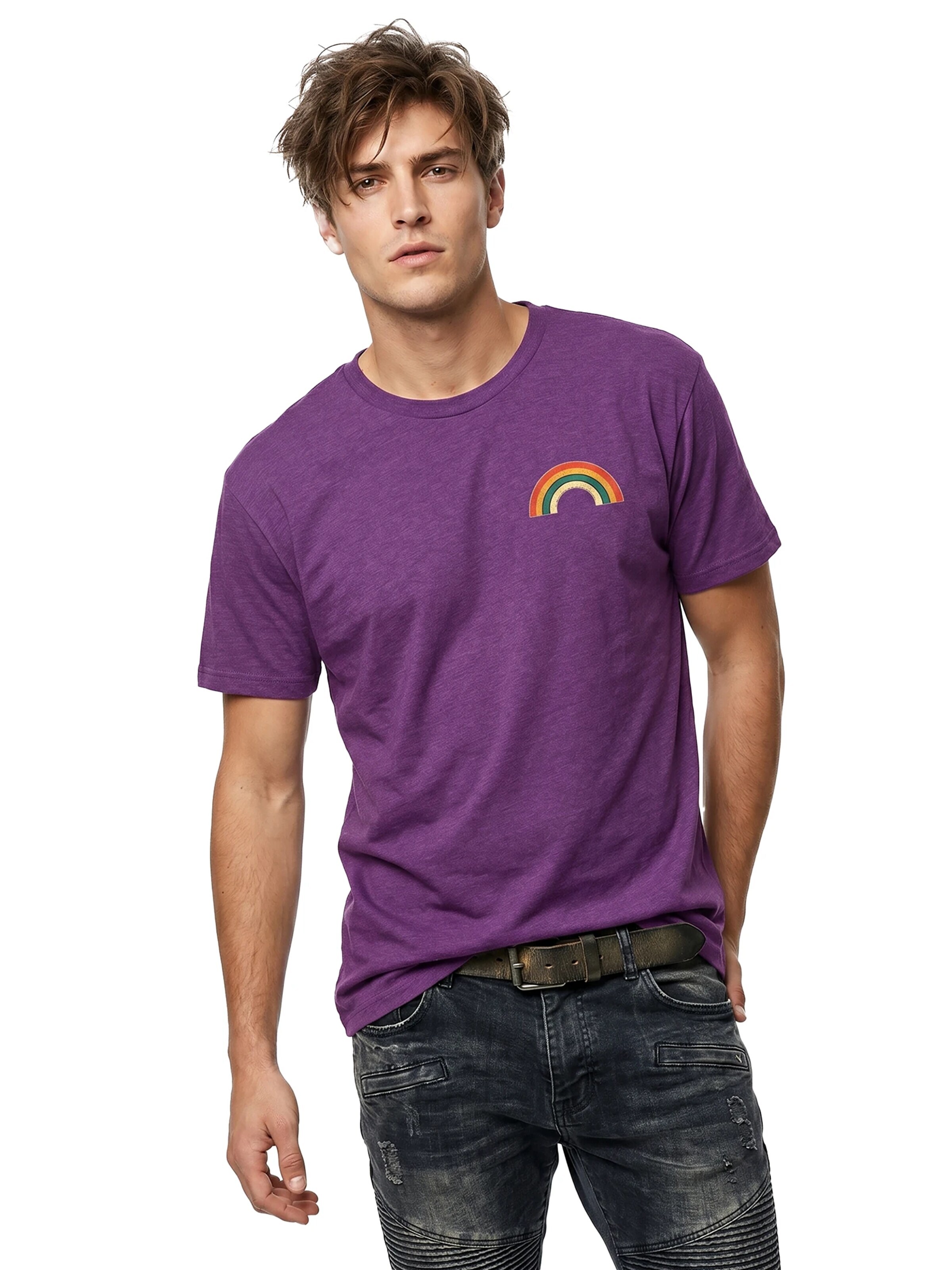 MAKAYA Shirt 'Rainbow' in Purple