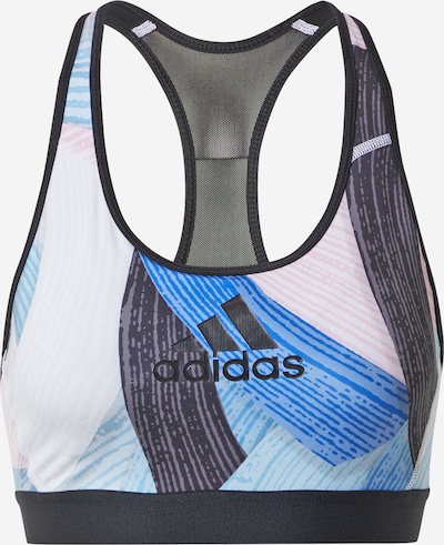 ADIDAS PERFORMANCE Soutien-gorge de sport 'NINI SUM' en bleu / mélange de couleurs / noir / blanc, Vue avec produit