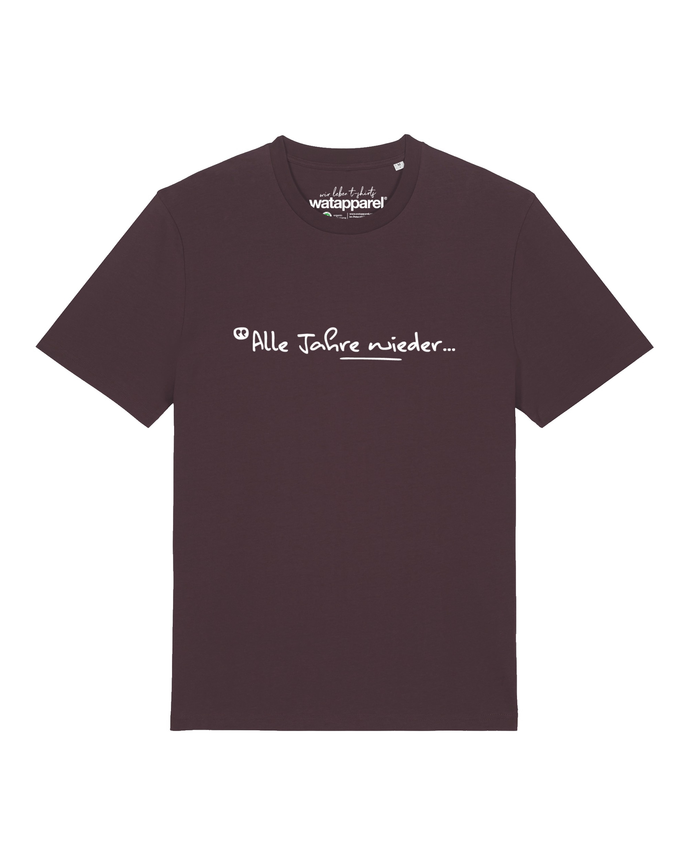 Maglietta 'Alle Jahre Wieder' di Watapparel in rosso: frontale