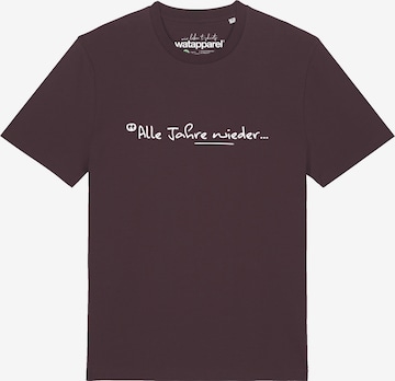 Maglietta 'Alle Jahre Wieder' di Watapparel in rosso: frontale