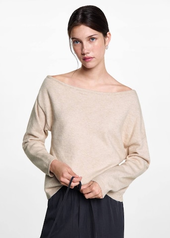 MANGO TEEN Sweater 'Crema' in Beige: front