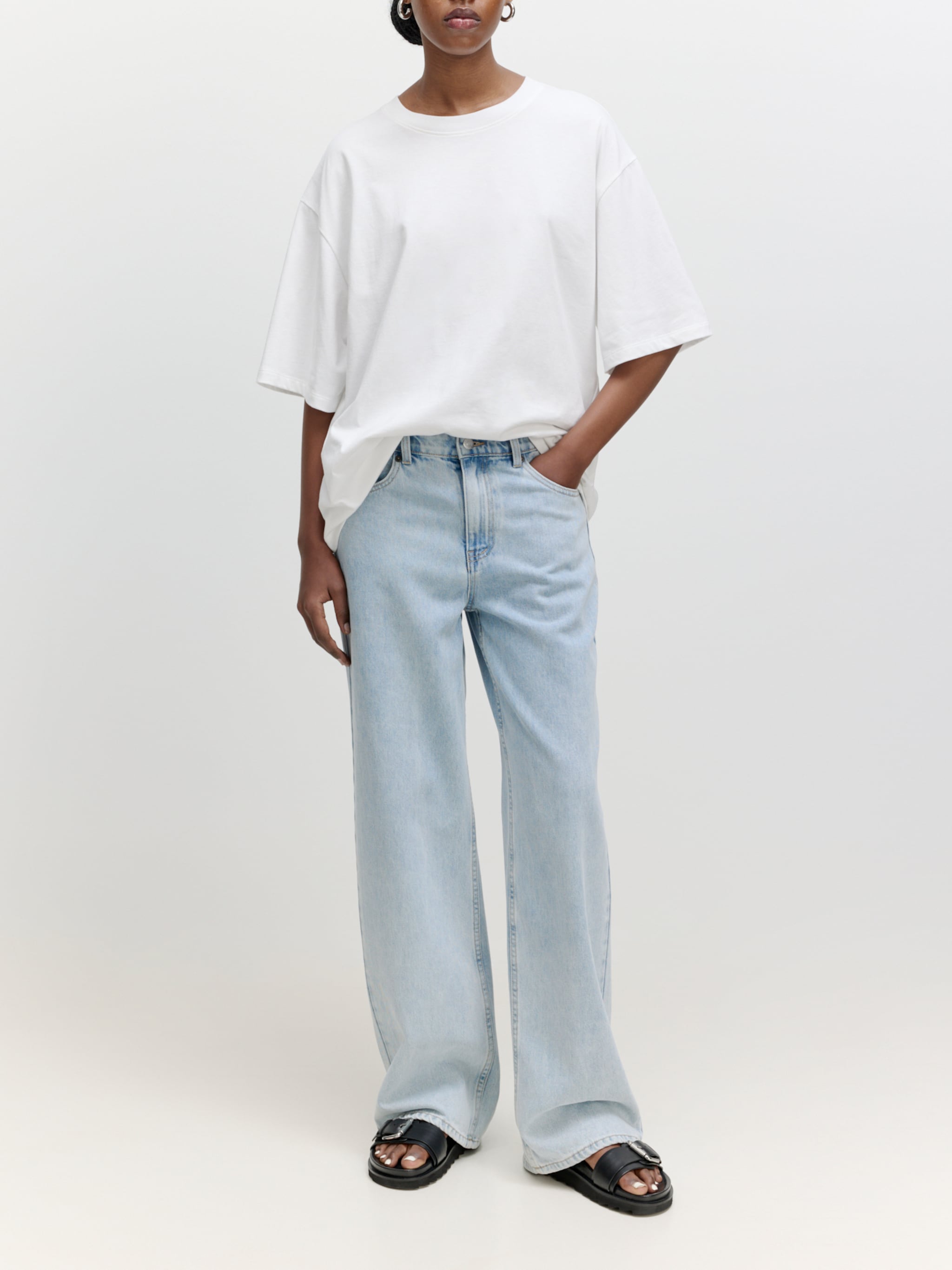 EDITED Producten Oversized shirt 'Xia' Wit