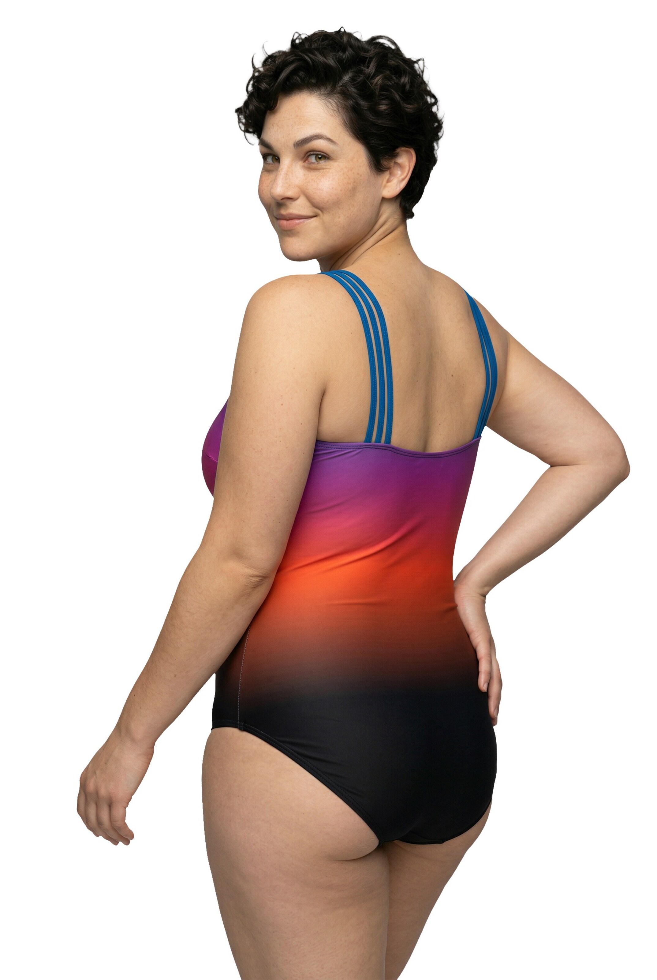 Ulla Popken T-Shirt Badeanzug in Mischfarben