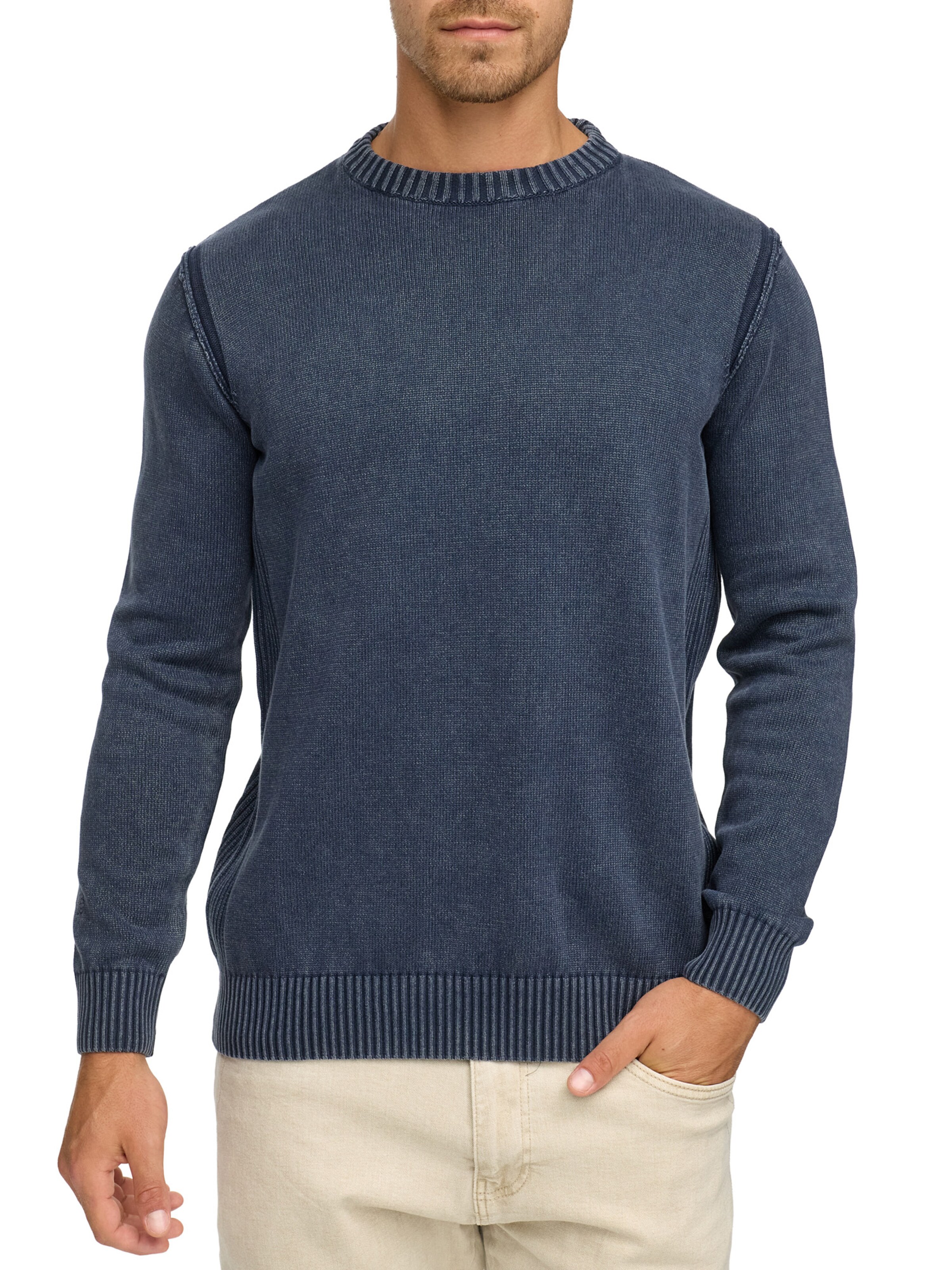 INDICODE JEANS Sweater in Blue: front