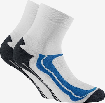 Calzino sportivo di Rohner Basic in bianco: frontale