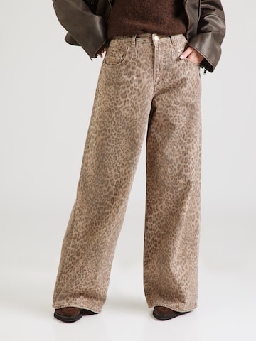 Herrlicher Wide leg Byxa 'Brooke' i brun: framsida