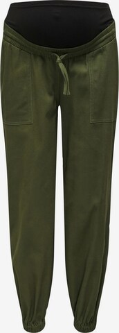 Only Maternity Tapered Broek in Groen: voorkant