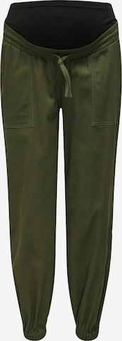 Only Maternity Tapered Broek in Groen: voorkant