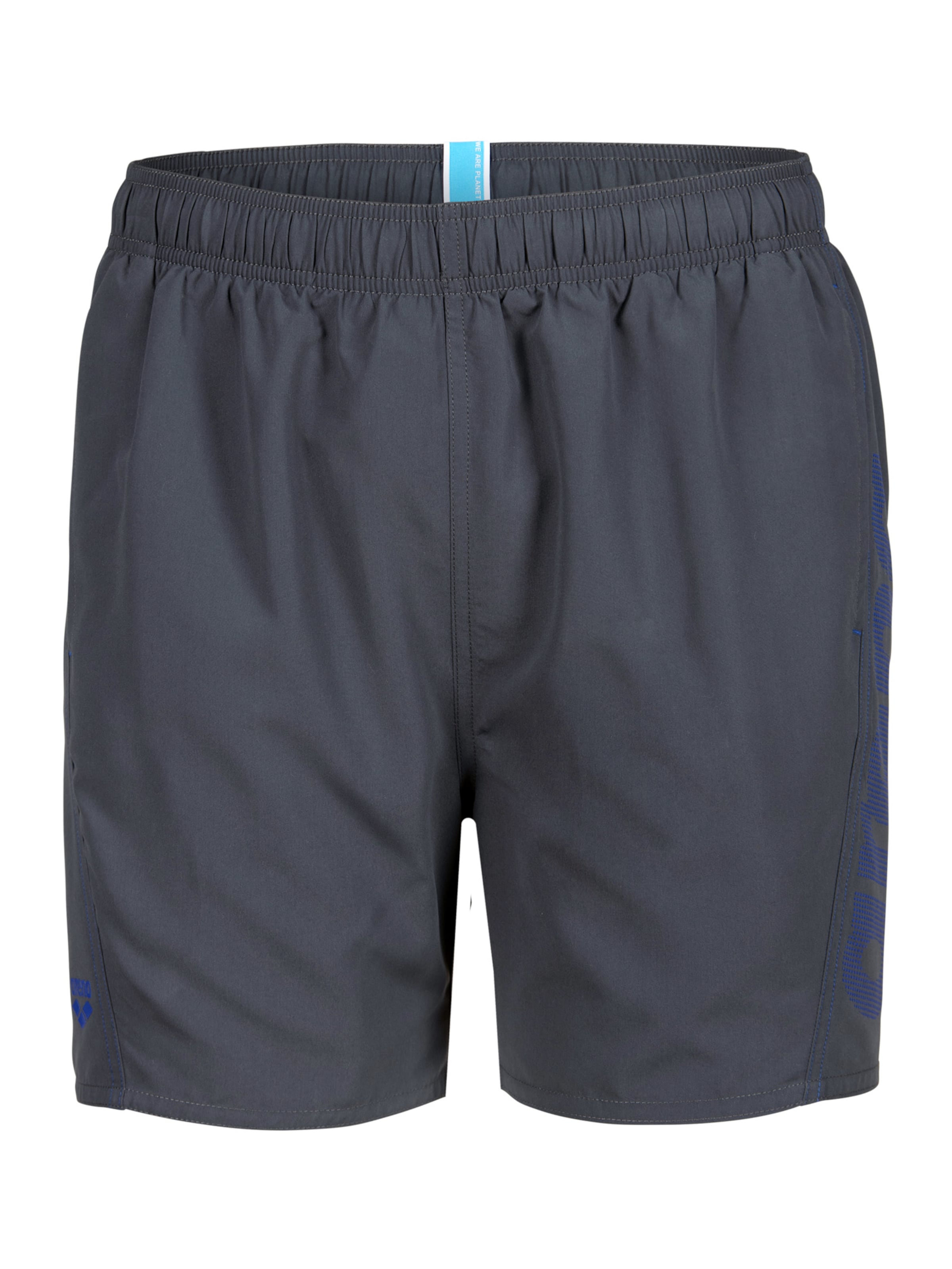 ARENA - Calções de banho 'Fundamentals Logo Boxer' em cinzento: frente