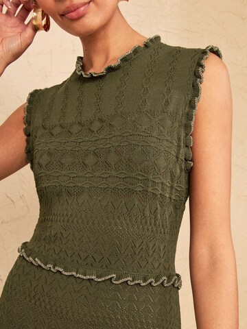 love & roses - Vestido de punto en verde