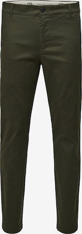 Pantalon chino 'Buckley' SELECTED HOMME en vert : devant