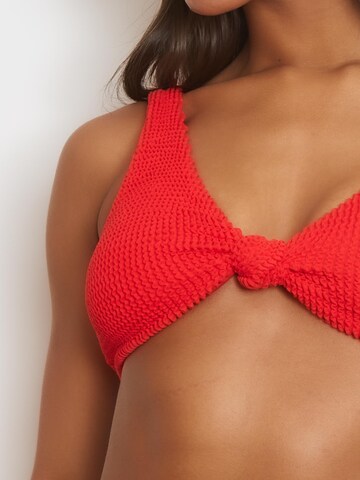 Triangle Hauts de bikini Moda Minx en rouge
