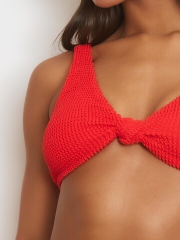 Moda Minx Triangel Bikinitop 'Scrunch' in Rot