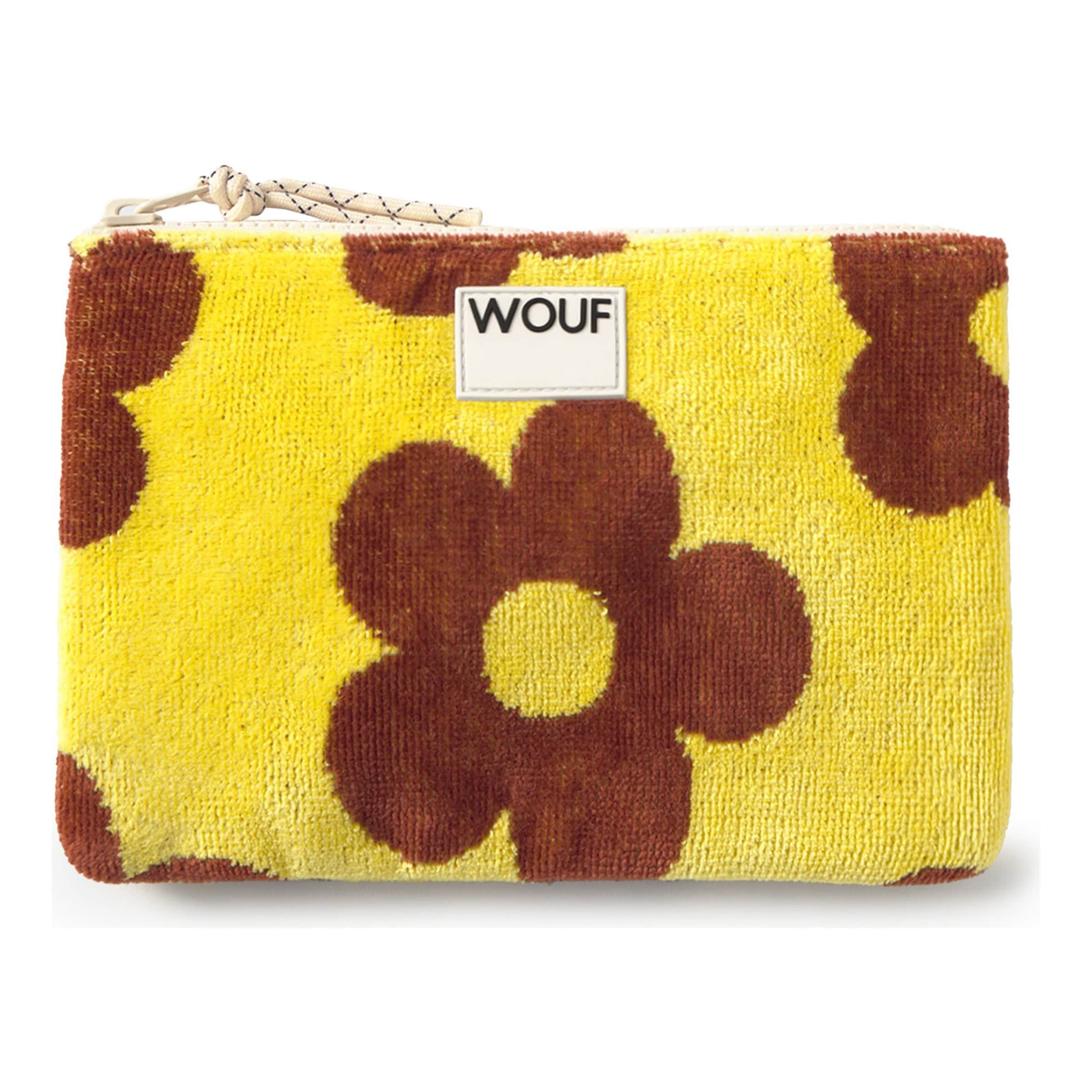Wouf Cosmetic bag 'Terry' in Yellow: front