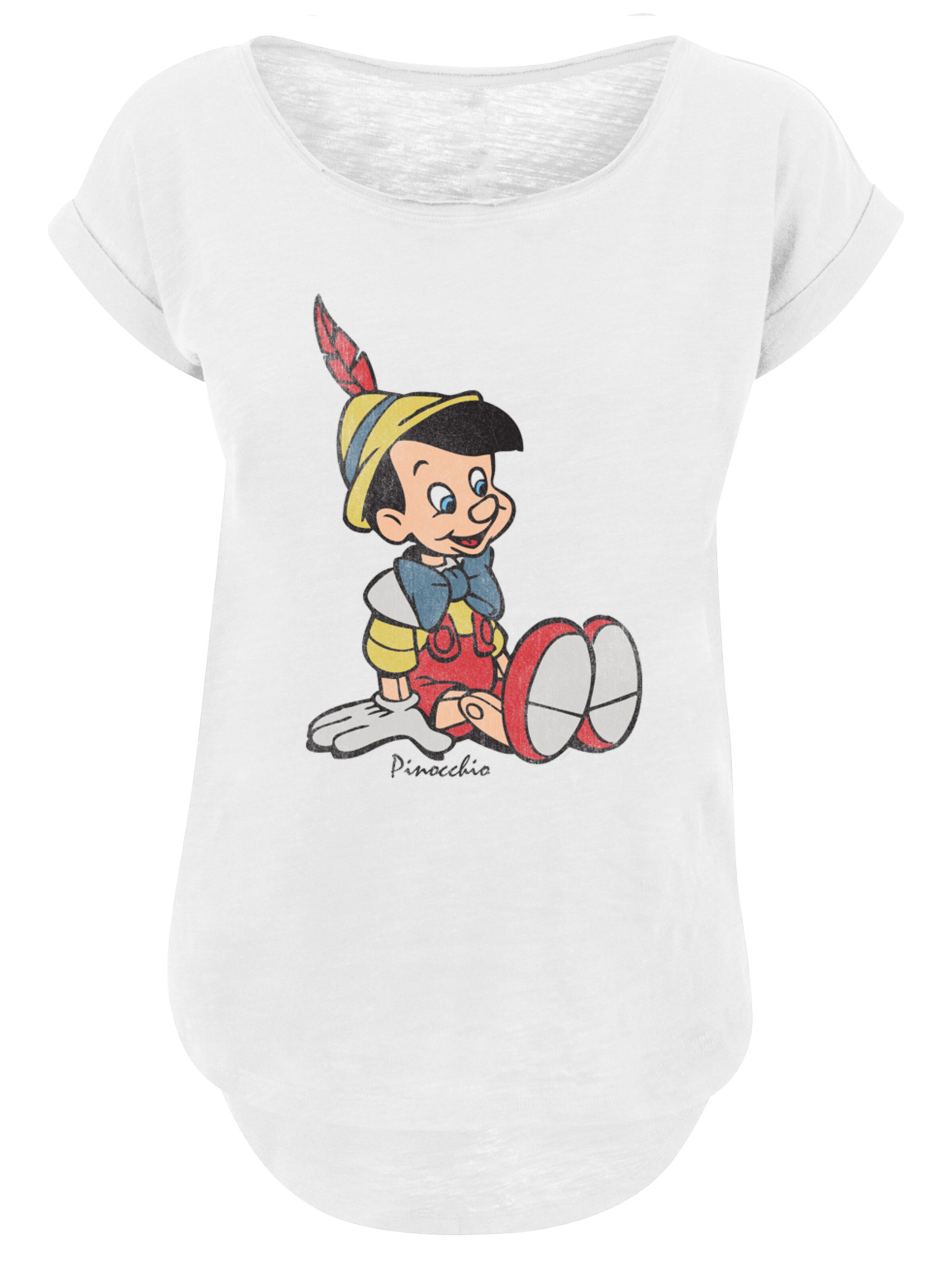 F4NT4STIC T-Shirt 'Disney Pinocchio' in Weiß: Vorderseite