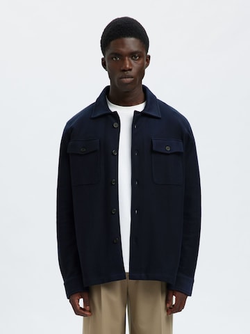 Veste mi-saison 'SLHOliver' SELECTED en bleu : devant