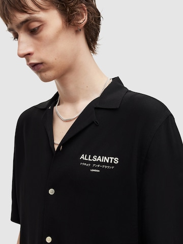 AllSaints Средняя посадка Рубашка 'UNDERGROUND' в Черный
