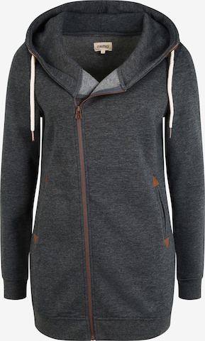Oxmo Zip-Up Hoodie 'Vicky' in Grey: front