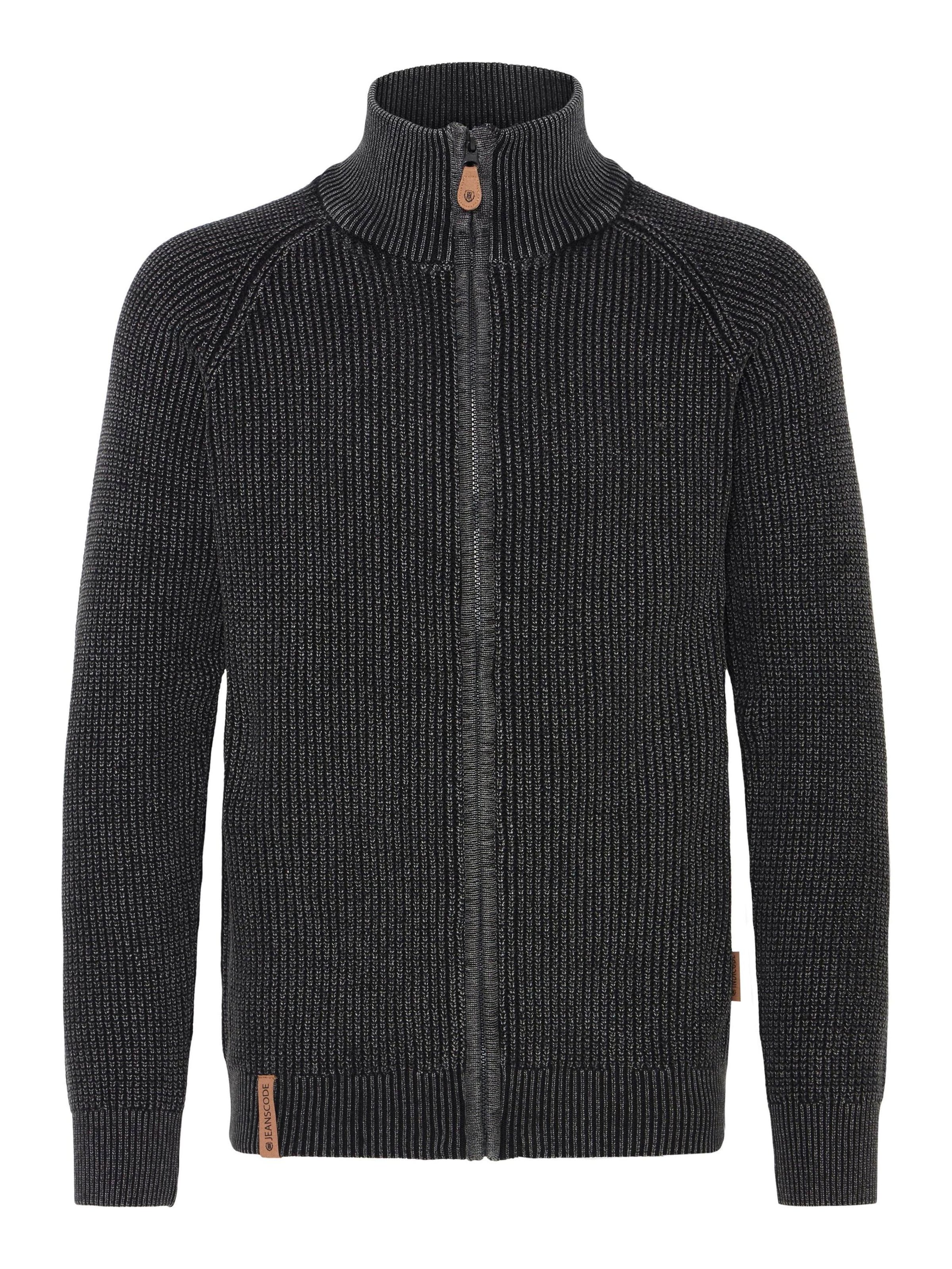 Vestes en maille ' IDRockly ' INDICODE JEANS en noir : devant