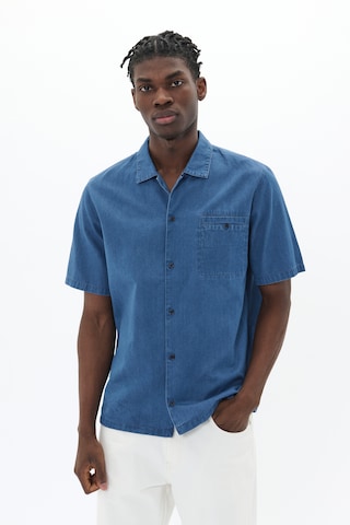 Matinique Regular fit Button Up Shirt 'MAFlint' in Blue: front