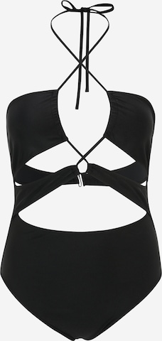 TOPSHOP Swimsuit in Black: front
