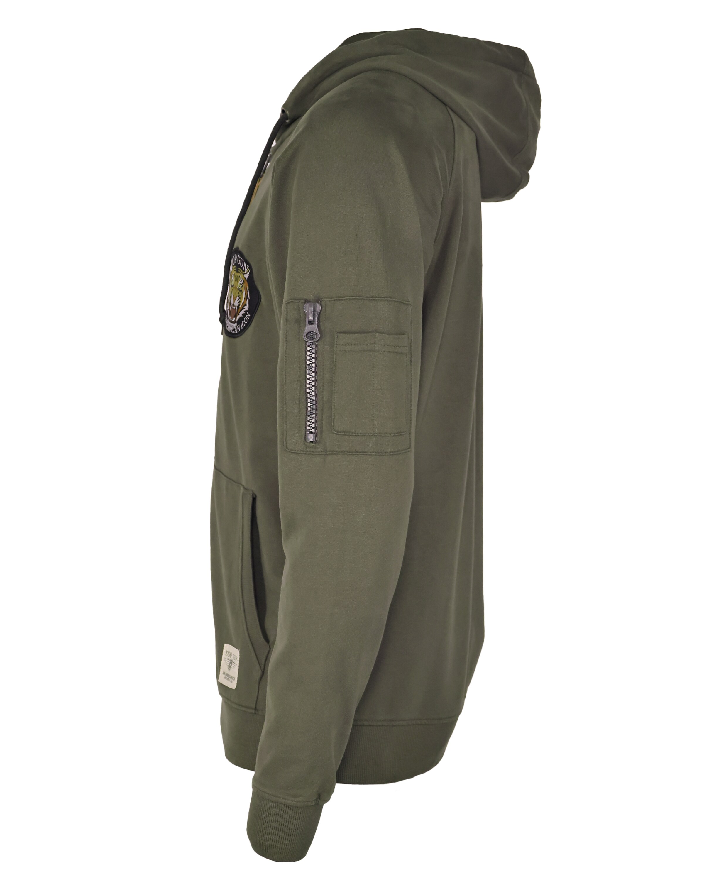 TOP GUN Sweatvest ' ' in Groen