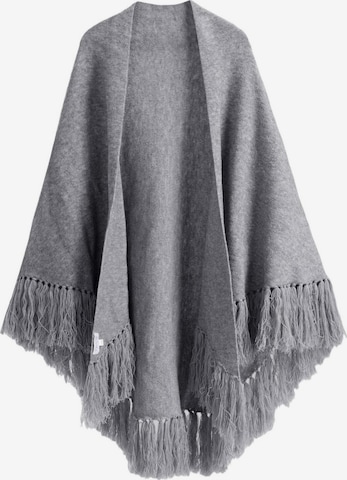 Foulards oversize 'Knitwear poncho' Emilie collection en gris : devant