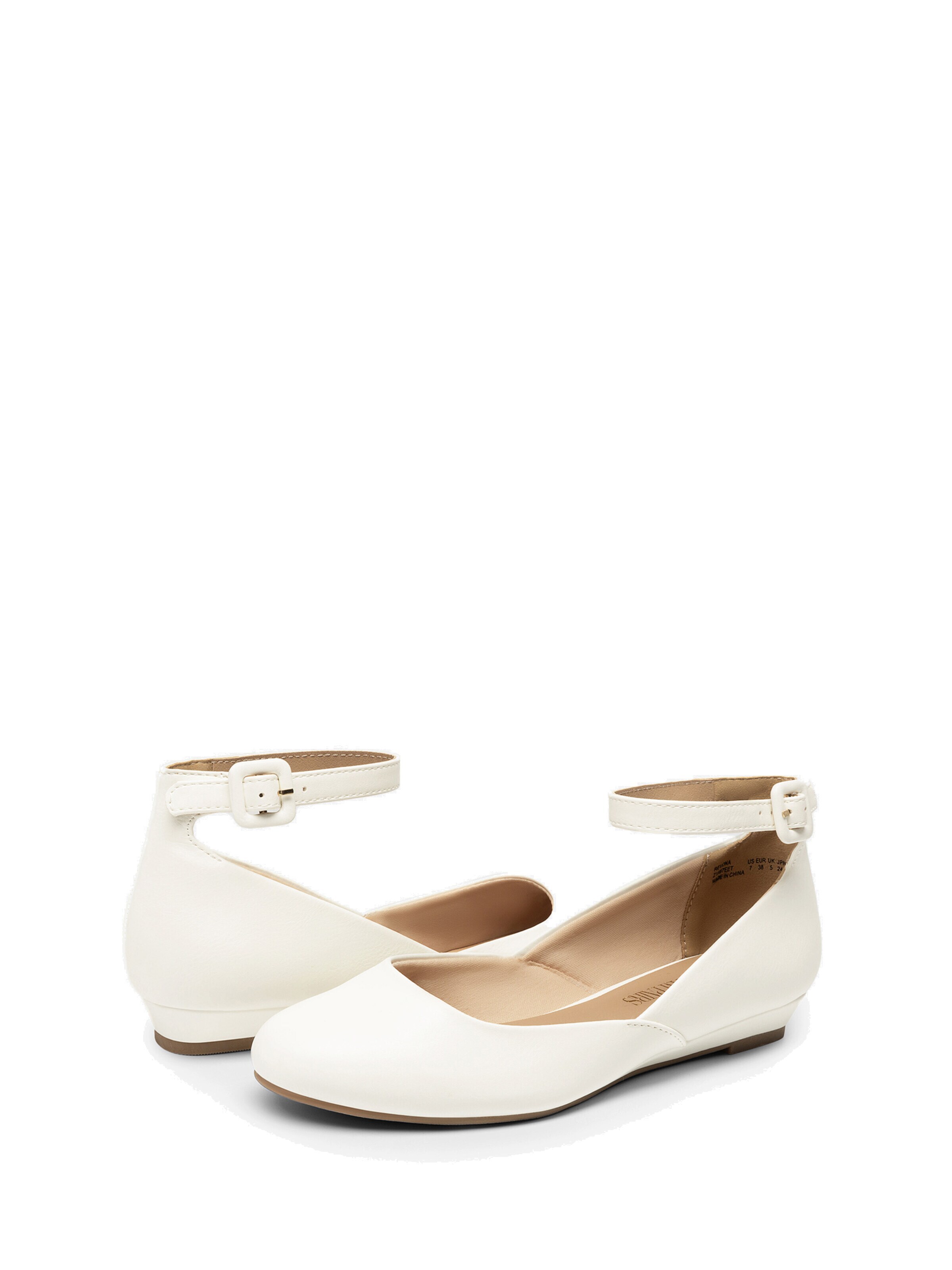 Ballerina 'DREAM PAIRS Ballerinas Damen Flache Schuhe Damen' di Dream Pairs in bianco