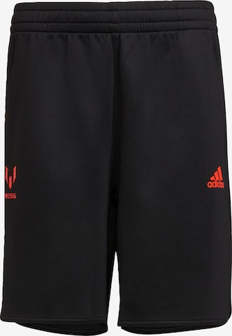 ADIDAS PERFORMANCE Loosefit Sportshorts 'Messi' in Schwarz: Vorderseite