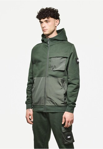 Weekend Offender Sweat jacket 'Daponte' in Green: front