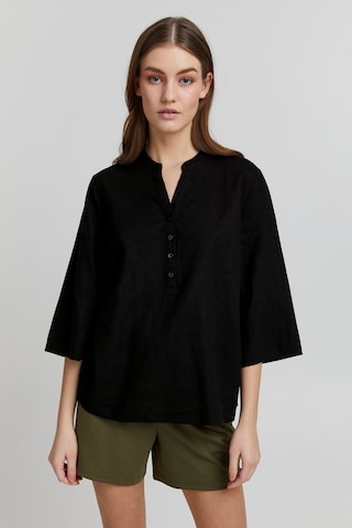 Oxmo Blouse 'Anea' in Zwart: voorkant