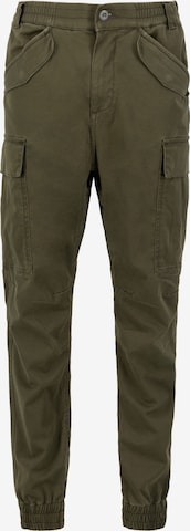 ALPHA INDUSTRIES Cargobroek 'Airman' in Groen: voorkant