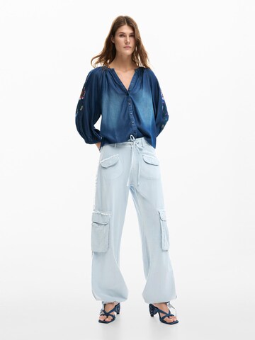 Desigual Široký strih Kapsáče - Modrá