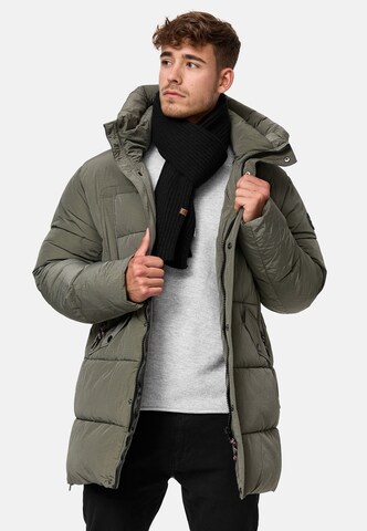 Parka d’hiver 'Kasper' INDICODE JEANS en vert : devant