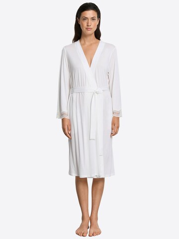 Hanro Badjas kort 'Cira' in Wit: voorkant