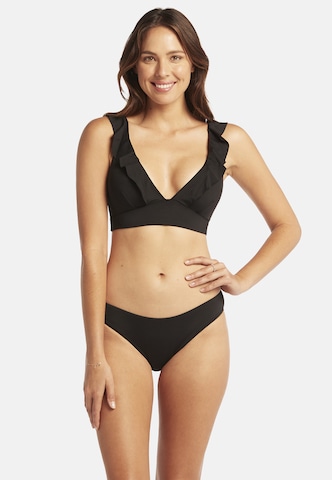 SEA LEVEL Triangel Bikinitop 'Essentials' in Schwarz: Vorderseite