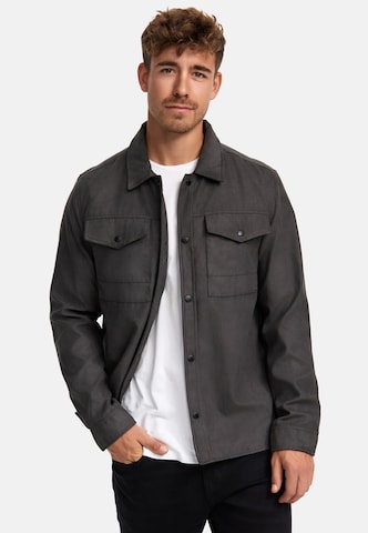 INDICODE JEANS Regular fit Button Up Shirt ' Finny ' in Grey: front