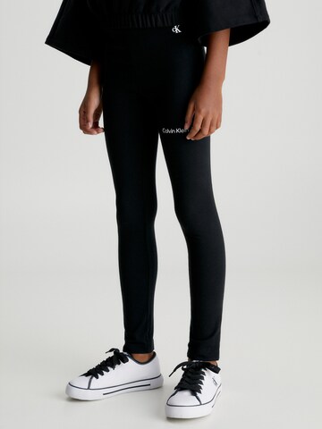 Calvin Klein Jeans Skinny Leggings in Zwart: voorkant