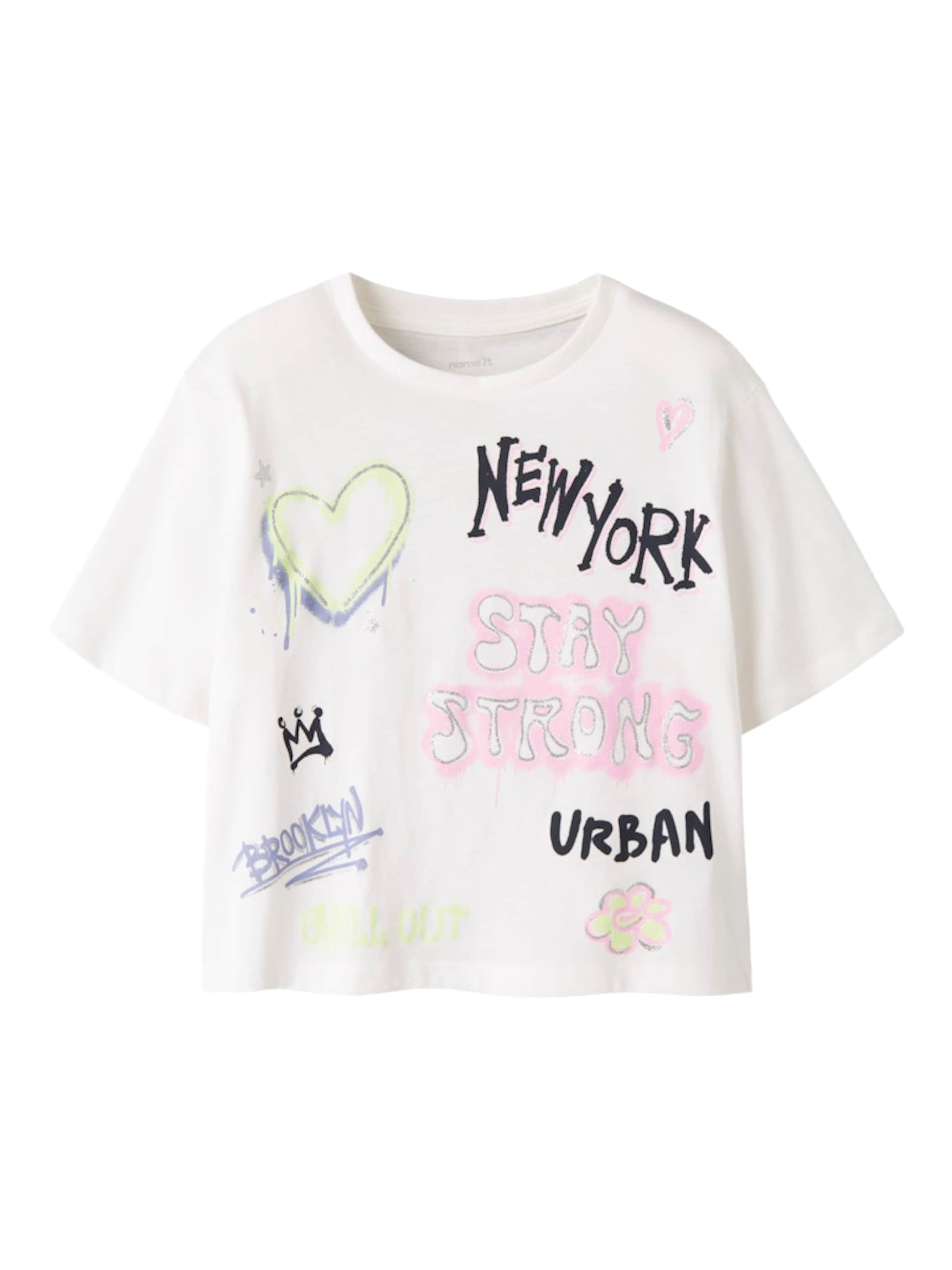 NAME IT T-shirt 'NKFFOSIAZ' i vit: framsida