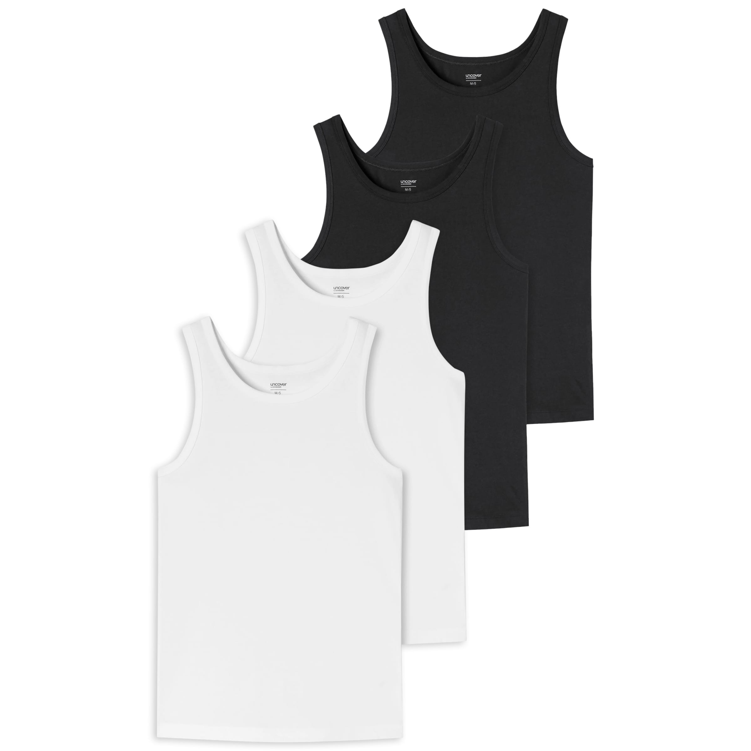 uncover by SCHIESSER Unterhemd in Schwarz: Vorderseite