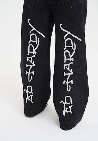 Ed Hardy Loosefit Jeans i svart