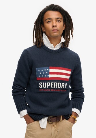 Superdry Trui in Blauw: voorkant