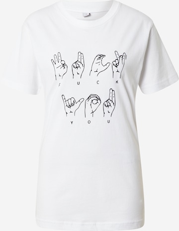 T-shirt Mister Tee en blanc : devant