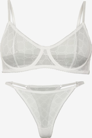 Orchibelle Wäsche-Sets in Weiß: Vorderseite