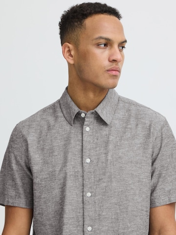 BLEND Regular fit Button Up Shirt ' BHAban Slub Linen Mix ' in Blue